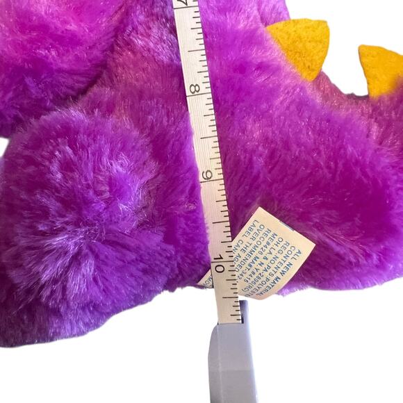 BJ TOY COMPANY Purple & Yellow Spyro Dragon with Horns 10in Plush Kids Toy - Picture 9 of 9